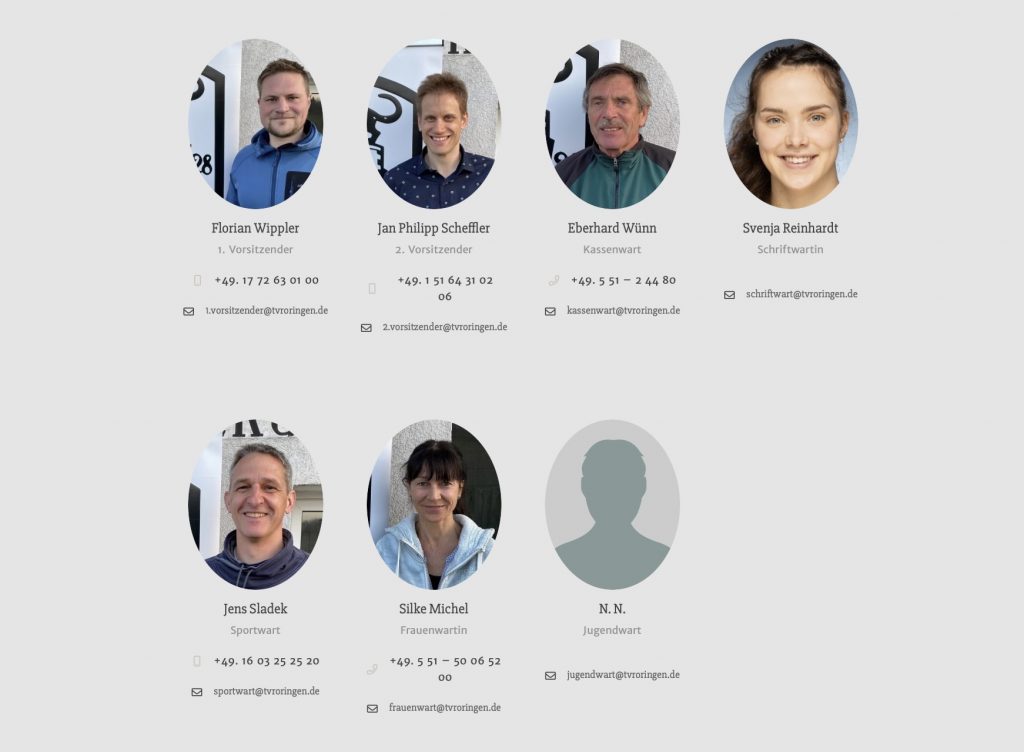 Der Vorstand des TV Roringen seit 2025